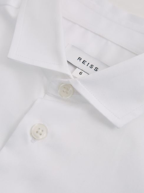 Reiss White Remote Senior Slim Fit Formal Shirt