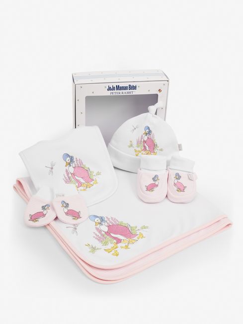 JoJo Maman Bébé Pink Jemima Embroidered Baby Gift Set