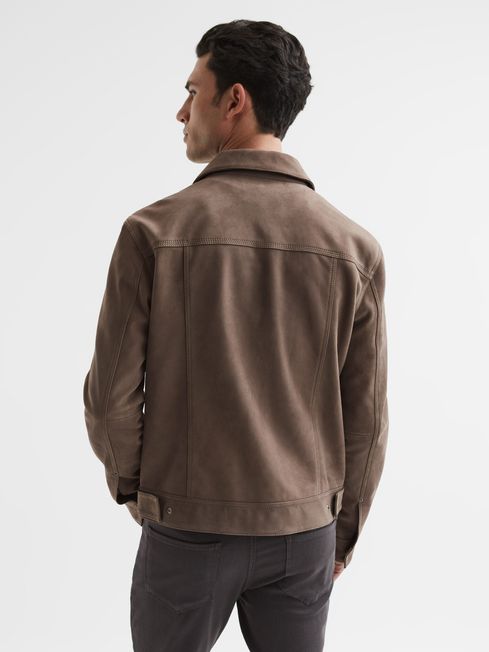 Paige Suede Long Sleeve Twin Pocket Jacket