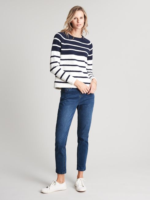Buy Joules Blue Seaport Chenille Raglan Jumper from the Joules