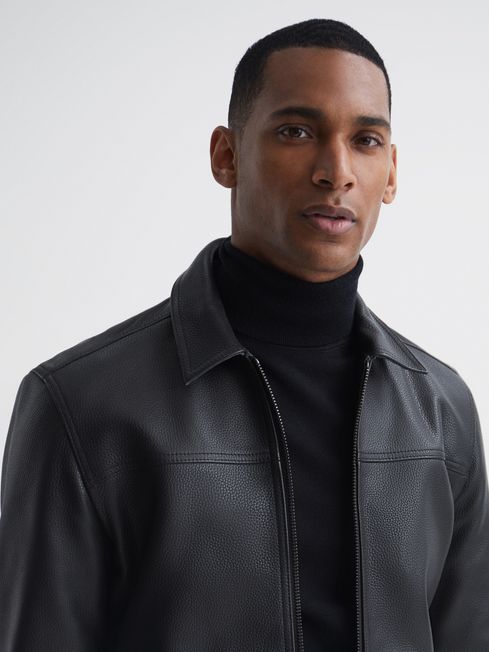 Reiss martel outlet leather jacket