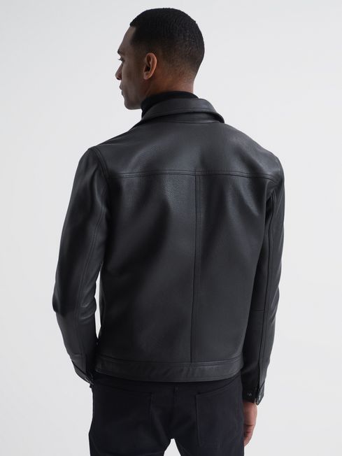 Reiss martel clearance leather jacket