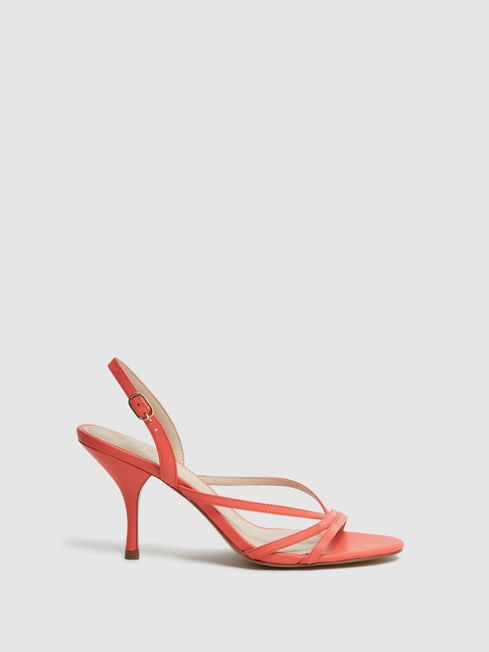 Coral high heel sandals on sale