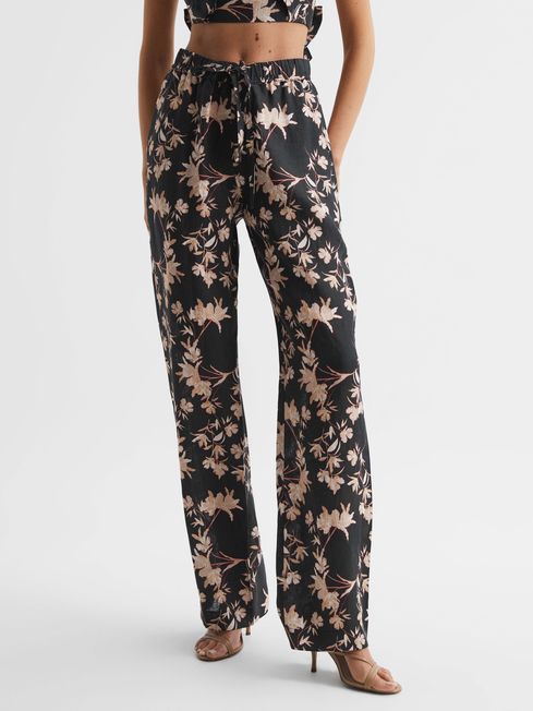 Casual Wide Leg Trousers, Linen & Printed Wide Leg Trousers