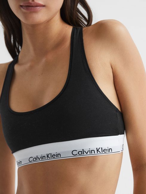 Reiss Black Calvin Klein Underwear Bralette