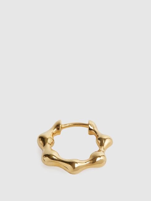 Reiss Gold Milla 11 Maria Black Huggie Earring