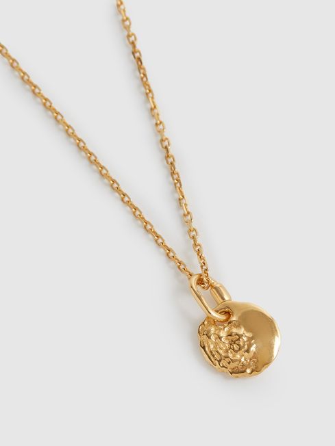 Reiss Gold Aspen Maria Black Necklace