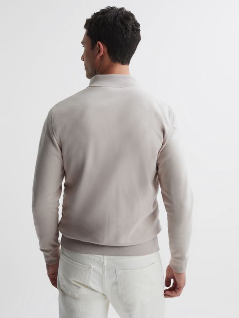 Reiss Flintoff Hybrid Quilt and Knit Zip Through Jacket REISS