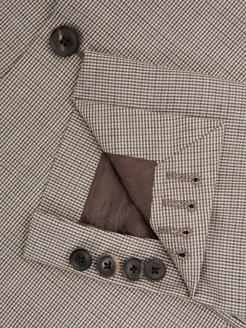 Reiss houndstooth blazer top