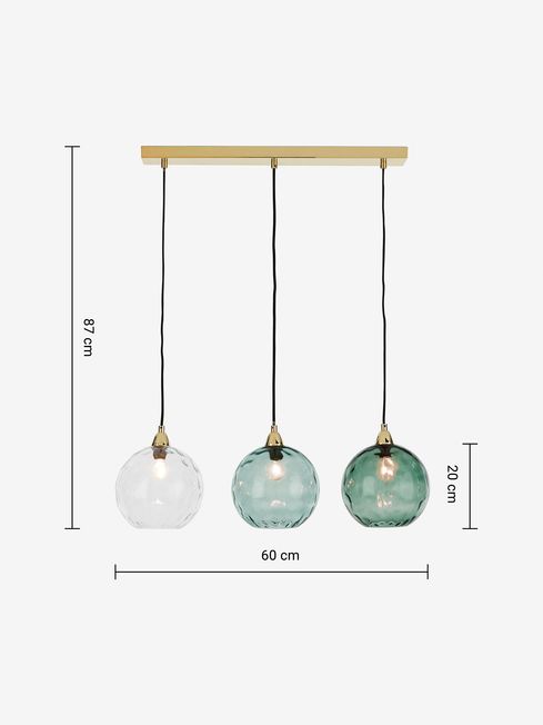 Linear cluster top pendant light