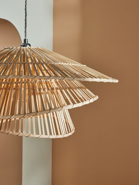 Natural bamboo light shop shade