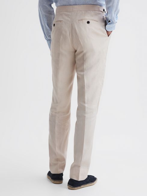 Slim fit sales linen trousers