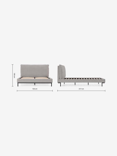 MADE.COM Grey Harlow Bed Bed Frame