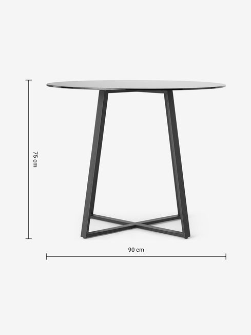 2 seater dining online table size