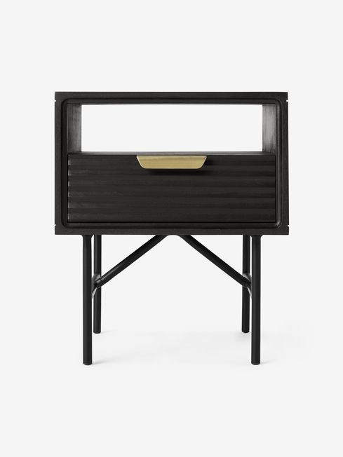 Charcoal shop bedside table