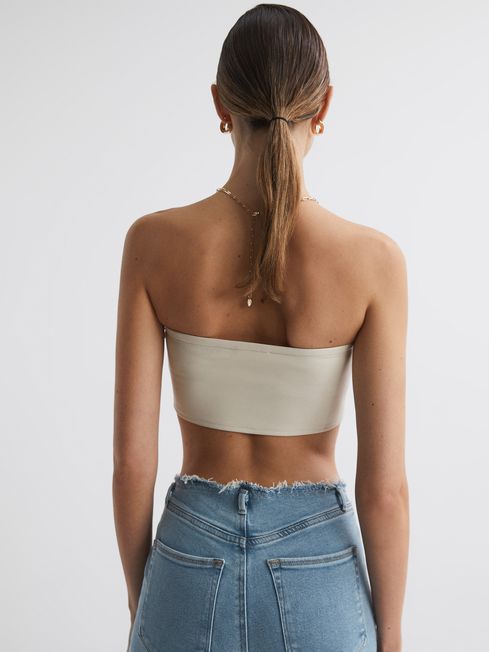 Good American Bandeau Top in Off White