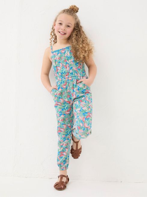 Blue Paisley Print Jumpsuit FatFace