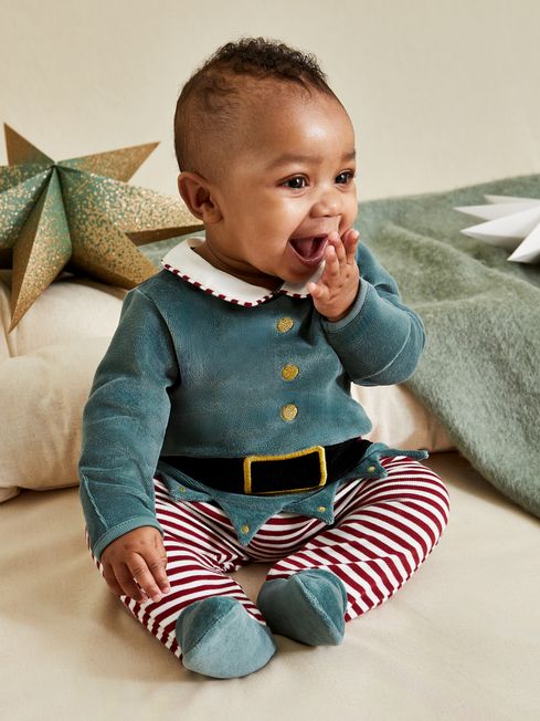 Red Christmas Baby Elf Outfit Set 2 Piece JoJo Maman Bebe