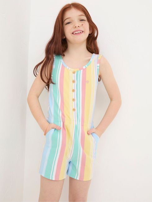 Evie Blue Stripe Playsuit