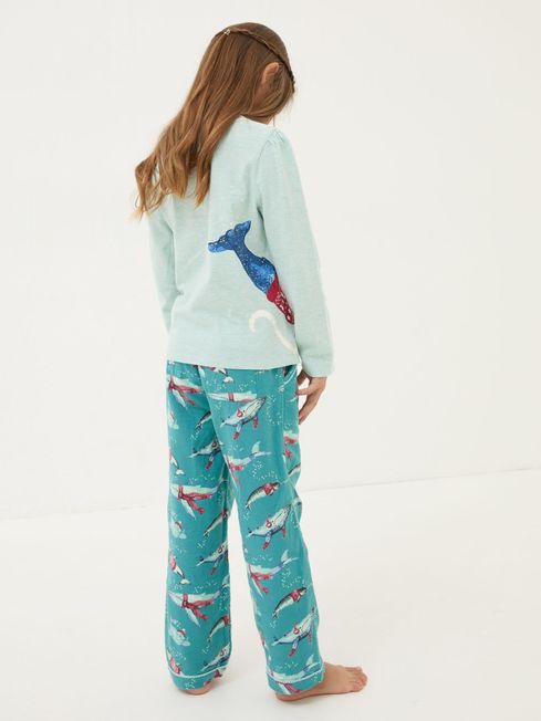 Teal Blue Shelter Pyjama Set FatFace