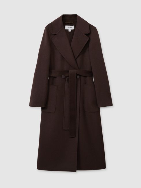 Chocolate wool coat top