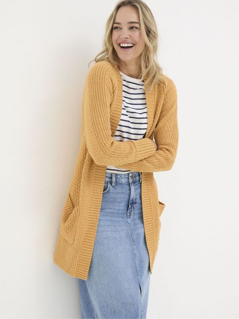 Fatface yellow cardigan store