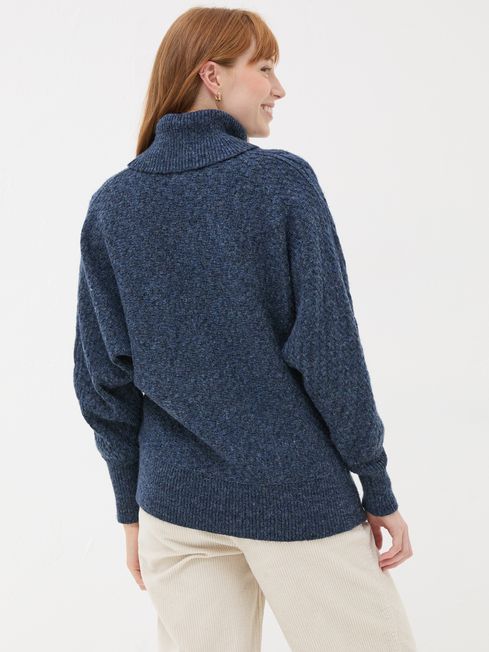 Polo neck jacket top