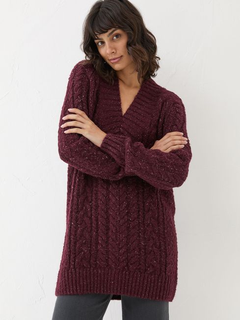 Dark red cardigan hotsell