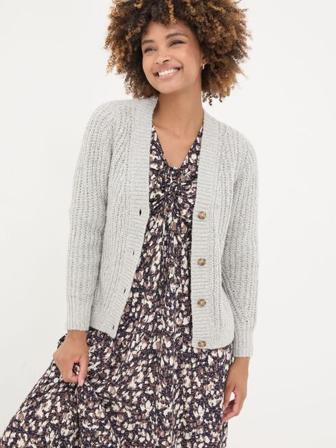 Fat face white cardigan new arrivals