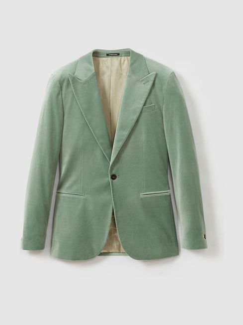 David beckham green velvet blazer deals
