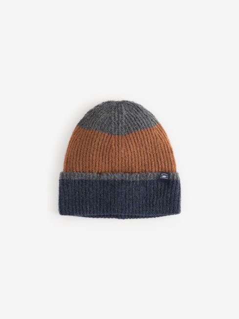 Navy Colourblock Hat And Scarf Gift Set FatFace