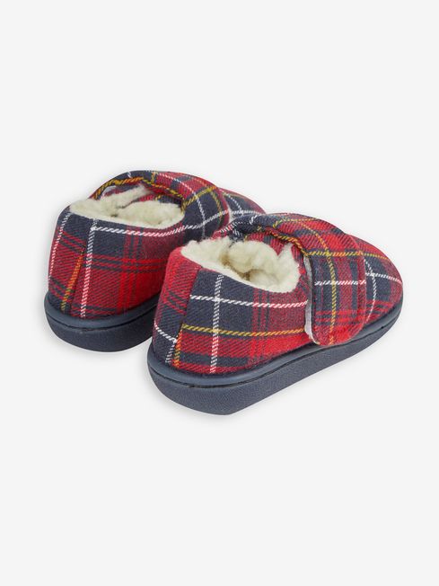 Red Tartan Slipper Shoes JoJo Maman Bebe