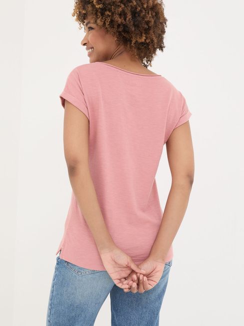 Ivy Organic Cotton Blush Pink T Shirt FatFace