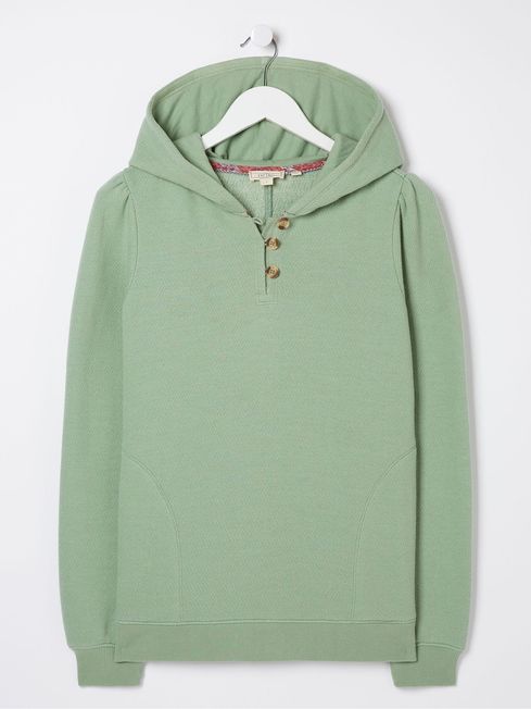 Edie Green Textured Overhead Hoodie FatFace