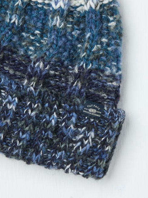 Navy Truro Bobble Hat FatFace
