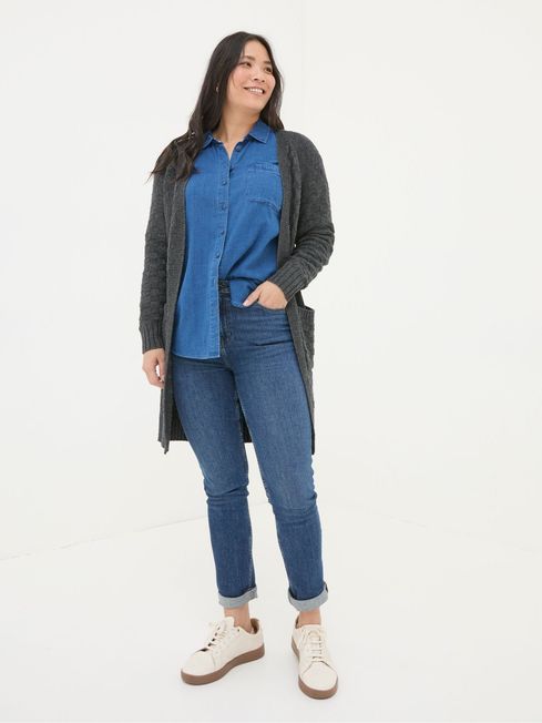 Fat face grey cardigan outlet