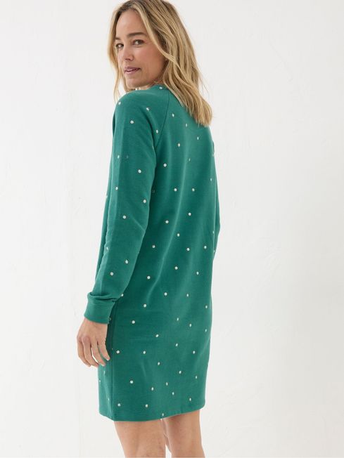 Georgia Green Embroidered Sweat Dress FatFace