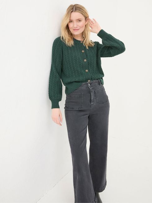Fat face green cardigan sales