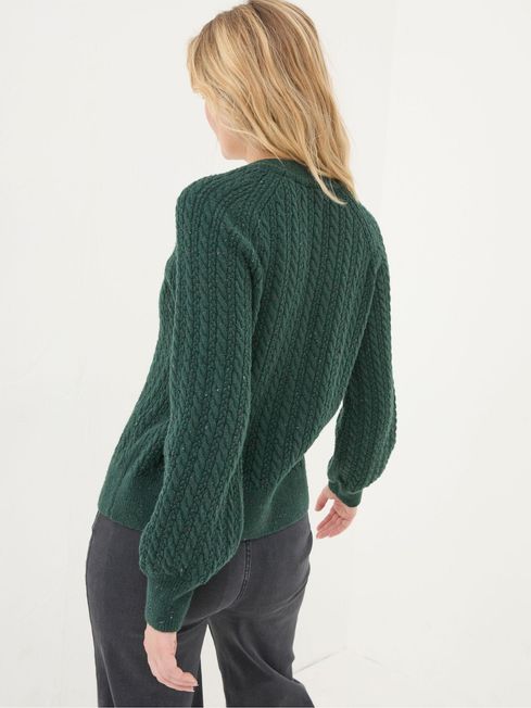 Chloe Green Cable Knit Cardigan