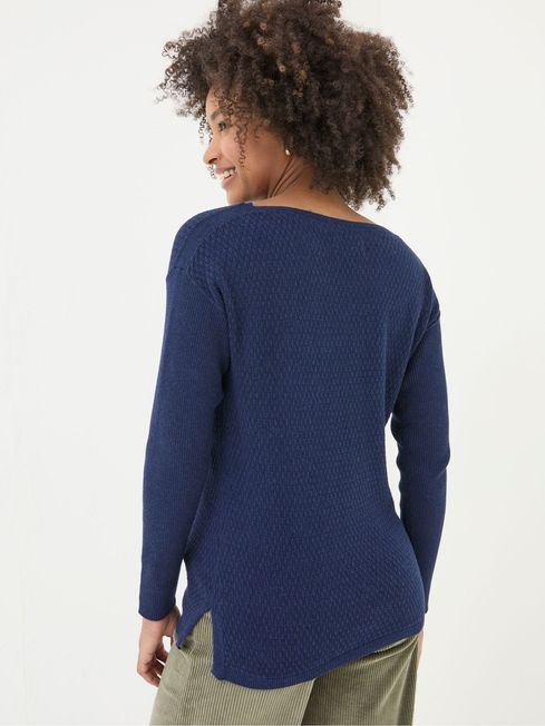 Sophie Blue Boat Neck Jumper