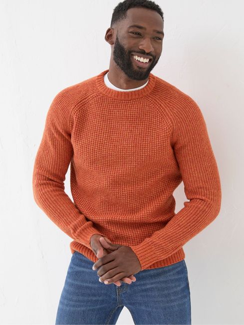 Orange crew neck jumper outlet