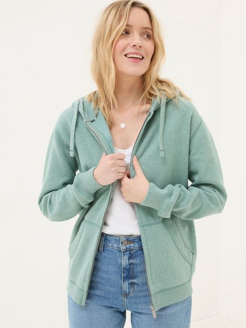 Amy Blue Zip Through Hoodie