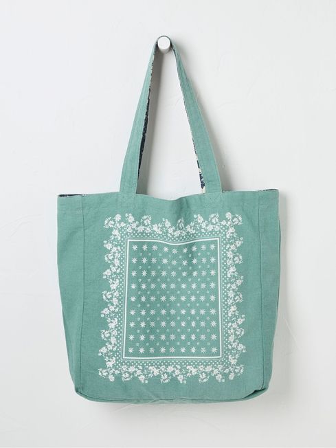 Navy Blue Reversible Tote Bag FatFace