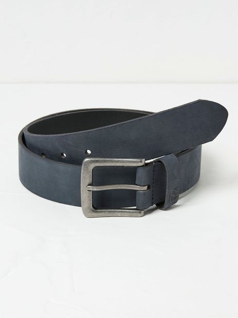 Blue Nubuck Leather Belt