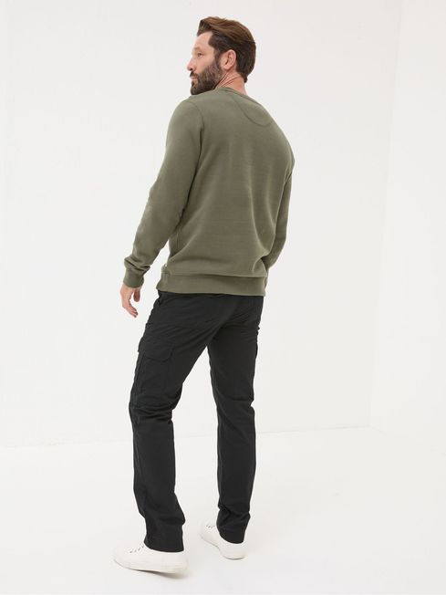 Breakyard Black Cargo Trousers FatFace