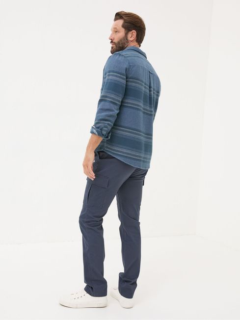 Mawes Blue Navy Cargo Trousers FatFace
