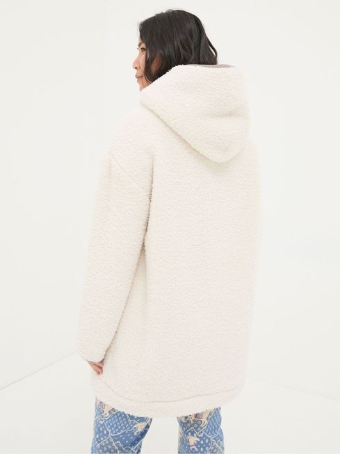 Snuggle Ivory Borg Hoodie FatFace