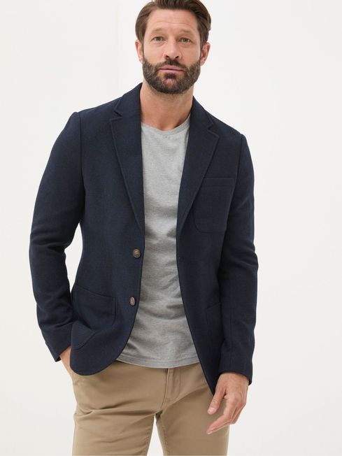 Navy wool blazer on sale