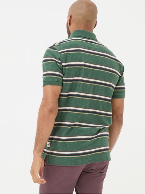 Harris Green Stripe Polo Shirt FatFace