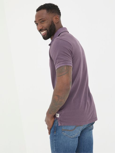 Buy Purple Pique Polo Shirt from the FatFace online shop